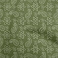 thumbnail image 1 of oneOone Georgette Viscose Dark Green Fabric Floral Craft Projects Decor Fabric Printed By The Yard 42 Inch Wide, 1 of 4