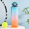 thumbnail image 3 of Botella de agua de 1 litro, botella de agua deportiva mate degradado a prueba de fugas con marcador de tiempo, 3 of 6