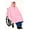 Pink Fleece, variant on Fleece with Sherpa Lined Warm Hooded Wheelchair Poncho Cape