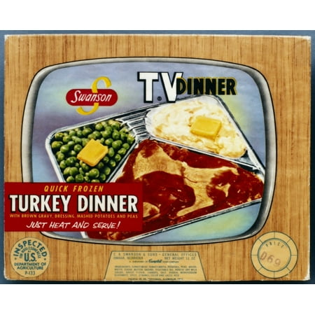 Tv Dinner 1954 Npackaging For SwansonS Turkey Tv Dinner 1954 Designed To Resemble A Television Set Poster Print by Granger (Best Frozen Turkey Dinner)