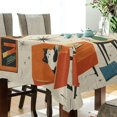 thumbnail image 5 of Yayeee Tablecloths 60" x 120" Rectangle Wrinkle Resistant Party Table Cover, Beige Cats Reading, 5 of 8
