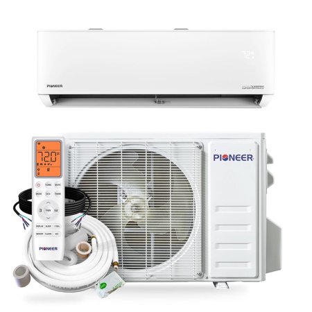 Pioneer Quantum Hyperformance 24,000 BTU 22.5 SEER2 230V High-Wall Ductless Energy-Star Mini-Split Air Conditioner Inverter Hyper Heat Pump Full Set