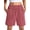Red, variant on MOSHU Womens Cotton Shorts Drawstring Waist Sweat Shorts for Women Summer Casual Shorts with Pockets