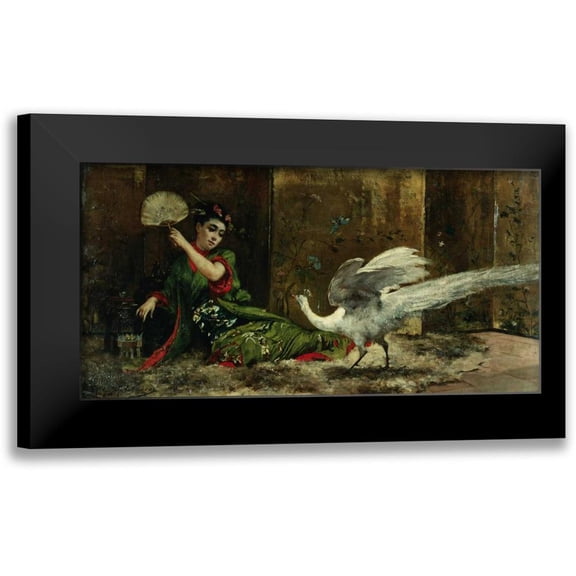 Clairin, Georges 14x9 Black Modern Framed Museum Art Print Titled - A Japanese Woman
