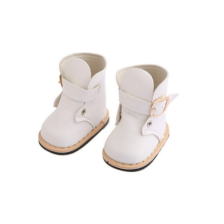

Feledorashia Sales Clearance White Boots for 18 Inch American Girl Doll Accessory Gift for Kids
