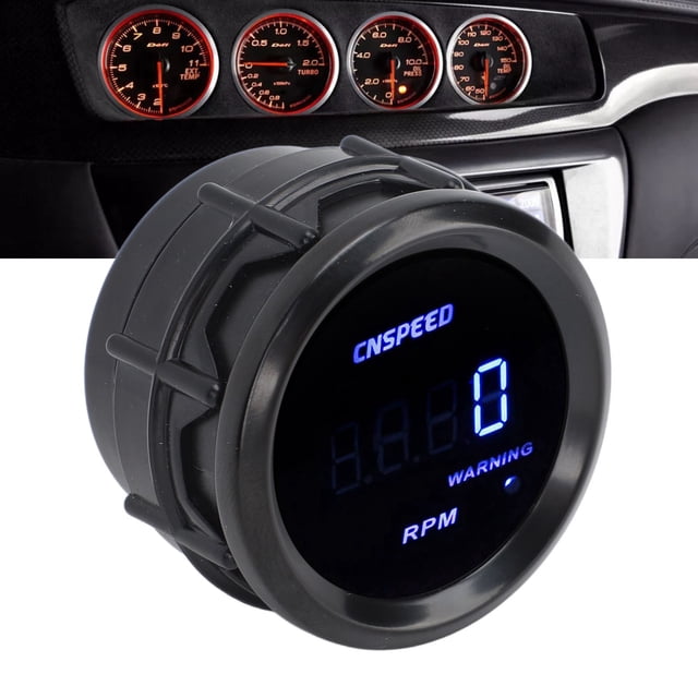 Tacómetro Digital Para Automóvil, Fácil De Leer, Carcasa Negra, Medidor De Tacómetro Digital De Resistencia A Altas Temperaturas De 2 Pulgadas Para Automóviles De 12 V, 4, 6 Y