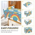 thumbnail image 2 of Yayeee Collapsible Cube Storage Bin with Lid Fabric Closet Decorative Basket with Handles, Rainbow with Stars, 2 of 7