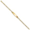 thumbnail image 2 of Bracelet Figaro Semi-Solide en Or Jaune 14K Forme Diamant Rouge Émaillé, 2 of 3