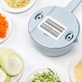 thumbnail image 5 of Huayishang Veggie Chopper Multifunctional Vegetable Cutter Grater Manual Shredder Carrot Potato Slicer, Kitchen Essentials Clearance Sale Light Blue, 5 of 5