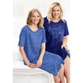 thumbnail image 4 of Dreams & Co. Plus Size 2-Pack Long Sleepshirts, 4 of 6