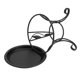 thumbnail image 2 of Iron Metal Mini Small Flower Plants Pot Stand for Indoor Outdoor Balcony Desk (Black), 2 of 4