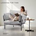 thumbnail image 6 of Modern Boucle Accent Chair, Upholstered Oversized Armchair with Sturdy Metal Legs, Comfortable Wide Lounge Chair for Living Room, Bedroom, and Reading Nook, 6 of 7
