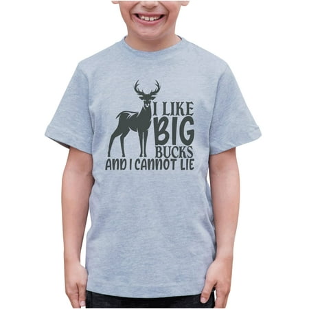 

7 ate 9 Apparel Kids Hunting Shirts - I Like Big Bucks Grey T-Shirt 4T