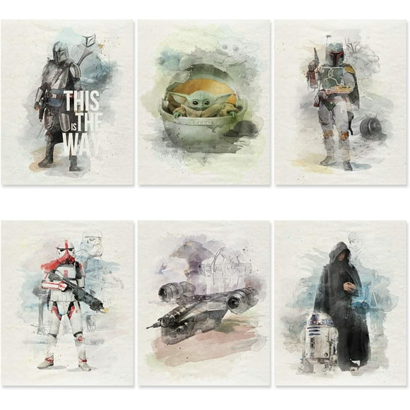 Canvas Poster Set Star Wars Canvas Wall Poster Star Wars Decor Star Wars Wall Art Star Wars Wall Decor Star Wars Art Star Wars Movie Posters Star Wars Bedroom Decor 8x10 inches Unframed