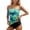 Swimsuit 43#E, variant on ZXLBBD Swimsuits for Women Bandeau Ruched Tankini Strapless Swimwear Stylish Prints Quicking Drying Bathing Suit Casual Swimming Beachwear