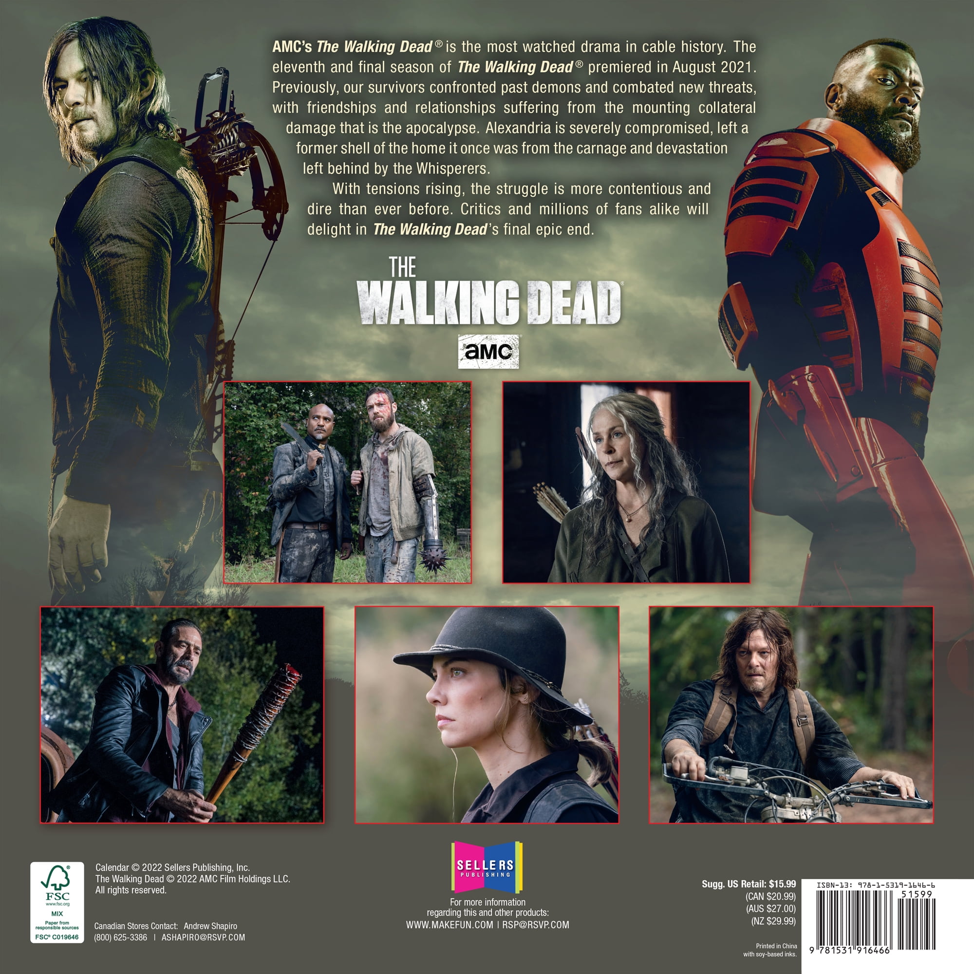 Walking Dead 2023 Wall (Calendar) - Walmart.com