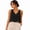 Black, variant on Carlikeit Women's Linen Blend V Neck Crop Tank Top Sleeveless Casual Summer Top