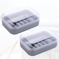 thumbnail image 6 of unbranded  2 Pcs Portable Bar Soap Holder Grey Box Container with Lid, 6 of 8