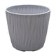 thumbnail image 2 of Maceta de plástico auto-riego de 6,9" Ripples – maceta redonda para suculentas interior y exterior con drenaje, depósito, macetas modernas ligeras, 2 of 6