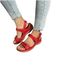 thumbnail image 4 of Jsaierl Orthopedic Sandals for Women Dressy Summer, Wide Stripe Shoes Lightweight Beach Roman Sandals Casual Shoes Size 8.5, 4 of 6