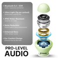 thumbnail image 2 of Auriculares VISOUND VionB Inalámbricos BT 5.4 IPX5 Verde Salvia, 2 of 4