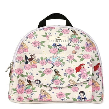 Disney Princess Floral Print Women’s Mini Backpack Beige Pink