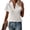 White, variant on Women's Solid Color V-Neck Striped Casual Short Sleeve T-Shirt, Classic Breton Style Top for Nautical, Summer, and Casual Everyday Wear,Pink,L