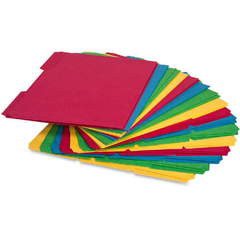 Business Source 1/3-cut Tab Hvywt Color File Folders