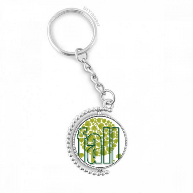 Automne Arbres à Feuilles Caduques Affectueux Rotatif Porte-Clés Accessoires de Disque clip de Chaîne
