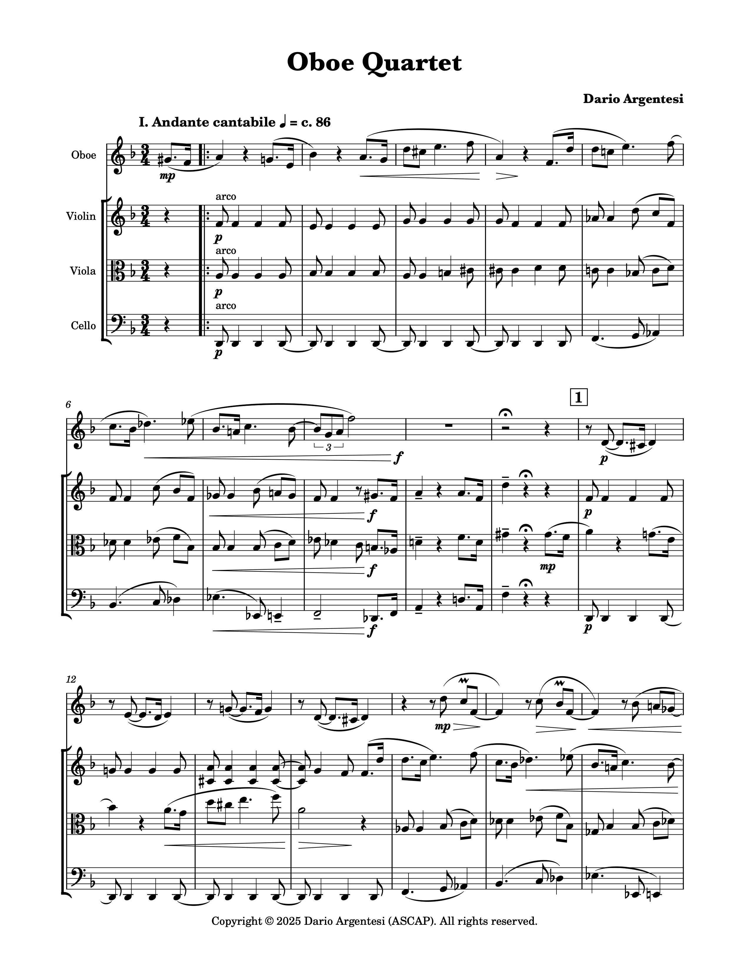 Oboe Quartet