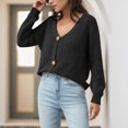 thumbnail image 4 of Vedolay Womens Jackets Women's Fashion Open Front Long Sleeve Office Casual Jackets with Pocket,Black One Size, 4 of 5