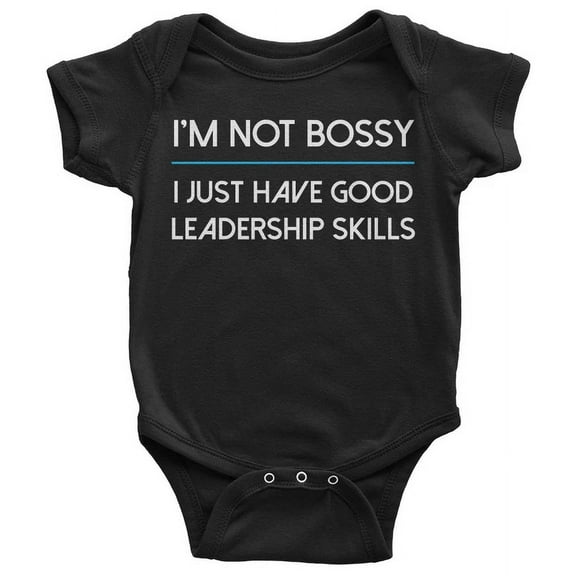 Baby Bodysuit BELLA CANVAS Not Bossy Good Leadership Skills Infant Bodysuit Funny Gift