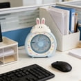 thumbnail image 2 of Qholemyo Cute Bunny Cake Shaped Mini Desk Fan Rechargeable Small Cooling Fan For Youth Bedroom Office Decor, 2 of 6