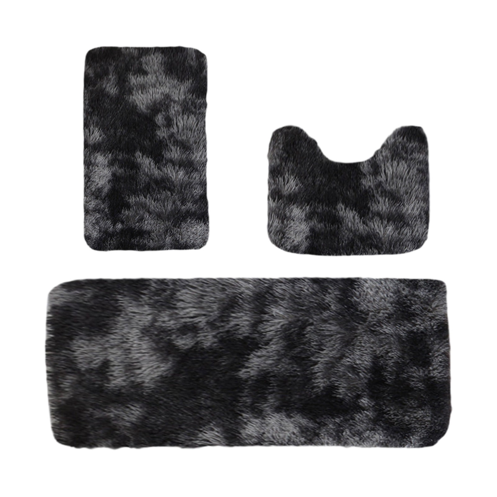 Mixed Color Bath Mats Set, 3-Piece Non-Slip Bathroom Rug Set, Soft Water Absorbent Velvet Fleece, Comfortable for Feet, Machine Washable, Easy to Dry, Perfect for Bathroom, Toilet