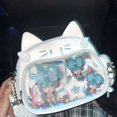 thumbnail image 4 of Mochila de cuero con diseño de gato para mujer, bolso de hombro informal, Lolita Jk, Harajuku, estilo universitario, pequeña, Ita, 4 of 5