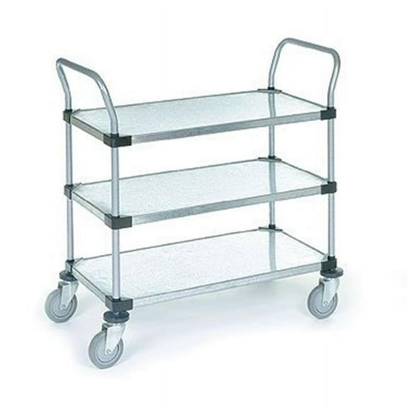 24 x 36 x 3 in. Shelf Solid Cart, Galvanized
