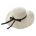 thumbnail image 2 of SPRING PARK Women Foldable Sun Hat Wide Brim Floppy Straw Beach Summer UV Protect Travel Cap Bow, 2 of 8