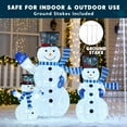 thumbnail image 3 of Joyfy 3 Pcs Collapsible Snowman Yard Light Christmas Outdoor Decorations,3D 270 Pre-Lit LED Snowman Christmas Decorations,Christmas Yard Light with Stakes Holiday Decor, 3 of 12