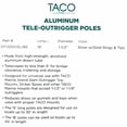 thumbnail image 2 of Pair TACO 18' Aluminum Tele-Outrigger Poles 1-1/2" Silver/Gold, OT-0551VEL186, 2 of 2