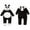 Black, variant on XDZJLR Kids Boys Girls Onesie Pajamas Toddler Long Sleeve Cartoon Panda Rompers Jumpsuits Fall Winter Clothes Homewear Black 3-6 Months