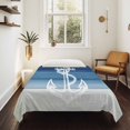 thumbnail image 4 of Nautical Anchor Navy Blue Small Tapestry for Bedroom Wall Hanging Tapestry, Coastal Ocean Ombre Striped Ceiling Backdrop Tapestries Poster Blanket Wall Decor for Teens Room Living Room Dorm 23" x 28", 4 of 8