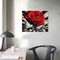thumbnail image 4 of Orinice Red Rose Butterflies Fine Art Aesthetic Poster Print Wall Painting for Bedroom Kitchen Office Farmhouse Bathroom Decor 20x16in, 4 of 6