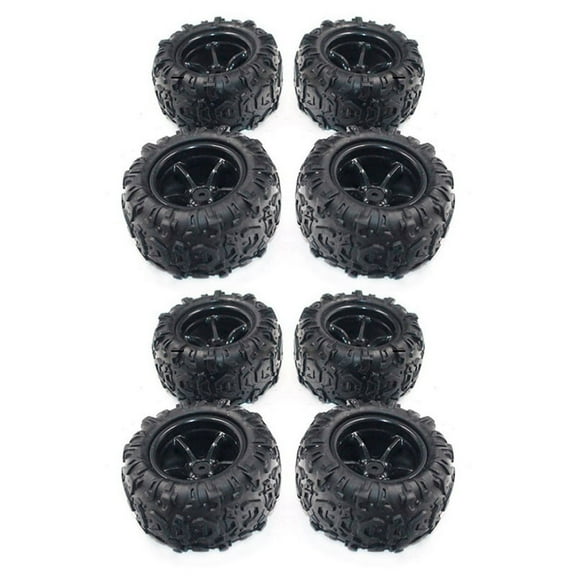 8PCS 9300-21 Rubber Tire RC Racing Car Tires 9300&9302 1/18 Scale on Road Wheel Rim Fit for RC Car