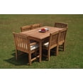 thumbnail image 4 of Grade-A Teak Dining Set: 6 Seater 7 Pc: 71" Rectangle Table And 6 Devon Chairs (2 Arm & 4 Armless Chairs) Outdoor Patio WholesaleTeak #WMDV34, 4 of 4