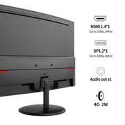 شاشة ألعاب منحنية Viewedge مقاس 27 بوصة 180 هرتز 1 مللي ثانية، شاشة كمبيوتر FHD 1920x1080P، شاشة VA 1800R، 120% sRGB مع FreeSync، ضبابية منخفضة الحركة، HDMI وDP، مكبرات صوت مدمجة
