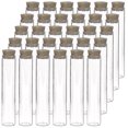 thumbnail image 1 of 30pcs 25ml Glass Test Tubes, 20 X 100mm Clear Flat Test Tubes With Cork Stoppers For Scientific Experiments, 1 of 5