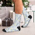 thumbnail image 7 of Vsdgher Tennis Rackets And Balls Unisex Crew Socks Lightweight Breathable Ventilation Ankle Socks, Mid-calf socks for Daily, 7 of 7