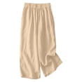 thumbnail image 4 of Girls Linen Matching Pants Set 2 Piece Summer Outfit Baggy Flowy Palazzo Pants and Backless Cami Top Sets Teen Casual Clothes Kids Sets Clothing for Girls, 4 of 6