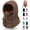 Brown, variant on Finvizo Winter Balaclava Ski Mask: Windproof Fleece Warm Face Cover Hood for Men Women Outdoor Sports Snowboarding Skiing Hiking Cycling Breathable Thermal Cold Weather Gear, White