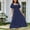 Navy summer dresses, variant on Wycnly Summer Dresses for Women Womens Summer Dresses Beach Boho Elastic Waist Flowy Ruffle Swing A Line Long Dress Women Vintage Solid Square Neck Short Sleeve Maxi Sun Dresses